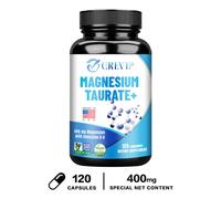 120 pezzi Magnesio Taurato 400 mg - Salute cardiovascolare, riduce l'ansia