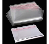 [120 pezzi] MZMing 15.5 x 24 cm e 21.5 x 33 cm Combinazione A4 A5 Sigillata Tasca Trasparenti Autoadesiva OPP Sacchetti Cellophane Durevole Sacchetto di Plastica per Decorare Caramelle Biscotto Natale