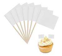 120 pezzi pezzi di stuzzicadenti vuoti, bandiere di stuzzicadenti, bandiere da scrivere, stuzzicadenti di carta, per torte, frutta, decorazione per feste