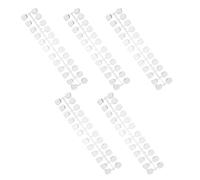 120 Pezzi Punte Unghie Piatte per Display Nail Art | Base Stabile e Formato Quadrato, Plastica Trasparente per Campioni Smalto Gel, Uso DIY e Saloni