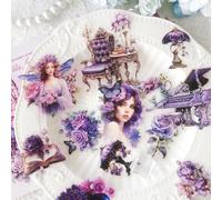 120 Pezzi Stickers Vintage Adesivi Scrapbooking Kit,Ragazza Del Castello Scrapbooking Accessori per Adesivi Per Agenda，Album Fotografici,Diy Artigianato(Alice In The Garden 1)