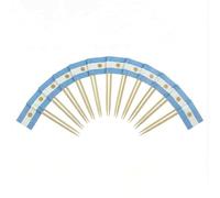 120 Pezzi Stuzzicadenti da Cocktail con Bandiera dell’Argentina - 6,5 cm (2,5 in) Stuzzicadenti in bambù con mini bandiere - Stecchini decorativi per antipasti e bevande - di Mobi Lock