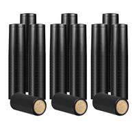 120 Pezzi Tappo Termorestringente Nero per Bottiglia di Vino, Tappo Dritto per Bottiglia, Capsule per Sigillatura Bottiglie, Avvolgimento Termorestringente in PVC per Cantina, Bar