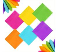 120 pezzi Tovaglioli da festa arcobaleno - Tovaglioli per bevande in carta goffrata a 2 veli, resistenti, decorazione colorata per celebrazioni ed eventi - Senza elettricità, decorazione per tavolo di