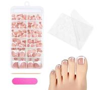 120 Pezzi Unghie Finte Piedi, Falso Unghie Finte Piedis Corte 12 Misure Unghie Fintes per Piedis Unghie Fintes Piedi Corte per Decorazioni Unghies da Donna Manicure