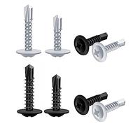 120 Pezzi Viti Autofilettanti M4.2 - Viti Autoperforanti in Acciaio Inossidabile Torx Phillips a Testa Tonda Set con Scatola Plastica per Legno Parete Metallica - M4.2x13mm e M4.2x19mm