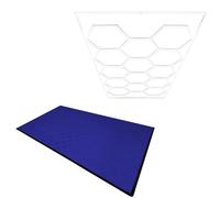 120 piastrelle modulari Blu + 14 luci LED esagonali 6500K e bordi.