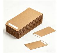 120 piccole buste per semi, buste marroni, autoadesive, in carta kraft, per monete, salari, semi, monete, perline o francobolli (10 x 6 cm)