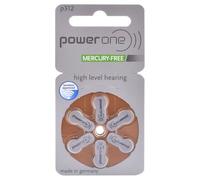120 Batterie per apparecchi acustici POWER ONE 312 powerone PR41 marrone