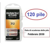 180 Pile batterie per apparecchi acustici DURACELL ACTIVAIR mod 312 marroni PR41