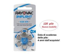 120 pile Rayovac Implant Pro 675 per impianti cocleari