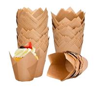 120 Pirottini per Cupcake A Tulipano Naturale per Pirottini, Supporti per M2707