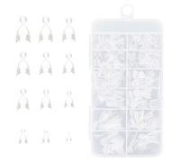 120 punte corte a mandorla, 12 misure, con bordo francese, semicopertura, in acrilico trasparente opaco, kit di estensioni per unghie fai da te per donne
