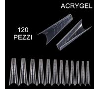 120 PUNTE PER ACRYGEL - PUNTA STRETTA FORMA A C