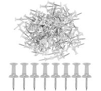 120 puntine trasparenti a forma di testa in plastica, puntine per poster da disegno, puntine trasparenti per poster da appendere alla parete, bacheca in sughero, mappe, poster, foto, bacheca,