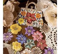 120 Pz Adesivi Fiori Scrapbooking Stickers Adesivi Decorativi Vintage Adesivi Carta Decoupage Scrapbooking Accessori per Fai da Te Diario Album(Butterfly Flowers)