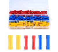 120 Pz Connettori Elettrici, Terminali Elettrici a Crimpare Set di Connettori Femmina e Maschio, Terminali Elettrici a Vanga Isolati, Connettori di Giunzione di Testa - Blu, Rosso, Giallo