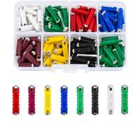 120 Pz Kit Fusibili Siluro per Auto 5 A,8 A,10 A,16 A,20 A,25 A,30 A,40 A | Fusibili Continental per Auto, Fusibili Torpedo per Siluri Trattore, Fusibile a Siluro Trattore Ceramica per Auto Europee