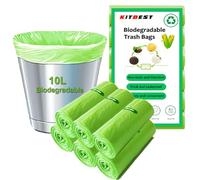 120 Sacchetti Umido Biodegradabili, Sacchetti Per Rifiuti Biodegradabili 10 litri, piccoli, 10 l, compostabili, 100% riciclati, biodegradabili, per cucina e ufficio, colore verde, 45 x 50 cm