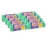 120 Sacchi Spazzatura Verdi, Sacchetti Plastica con Manici a Shopper, 55x65cm, Sacchetti Trasparenti Super Resistenti, Sacchetti Spazzatura, Raccolta Differenziata, Raccolta Diffe renziata Esterno