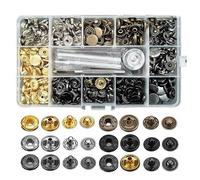 120 Set Automatico Attrezzo Kit Metallo Snap Bottone Leathercraft Rivetti