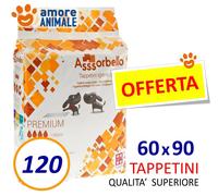 120 Tappetini Assorbello PREMIUM 60x90 - Traverse Assorbenti Cane Pannolini Cani
