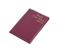 120 tasche impermeabile portamonete tipo Interleaf Travel Banconote Collector Organizer Collection Book Gifts for Display Red