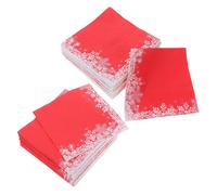 120 tovaglioli usa e getta per cena: tovaglioli natalizi con fiocco di neve