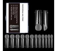 120 trasparente copertura Duals Nail forma gel UV acrilico stampo per nail art punta artificiale con per estensione Duals Forms stampo per UV per dita dei piedi