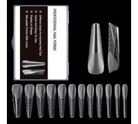 120 trasparente copertura Duals Nail forma gel UV acrilico stampo per nail art punta artificiale con per estensione Duals Forms stampo per UV per dita dei piedi