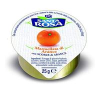 120 VASCHETTE MONOPORZIONE CONFETTURA EXTRA ARANCE SANTA ROSA DA 25 GR ALLUMINIO MARMELLATA