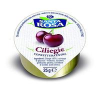 120 VASCHETTE MONOPORZIONE CONFETTURA EXTRA CILIEGIE SANTA ROSA 25 GR ALLUMINIO