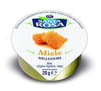120 VASCHETTE MONOPORZIONE CONFETTURA EXTRA MIELE MILLEFIORI SANTA ROSA 25 GR ALLUMINIO