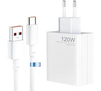 120 W Caricabatterie rapido per Xiao-mi 14T Ultra 13T/12T/11T Pro Redmi Note 13 12 Pro+ 5G, Alimentatore USB Turbo Hyper Ricarica Rapida, Adattatore con cavo 2 m USB C 6 A