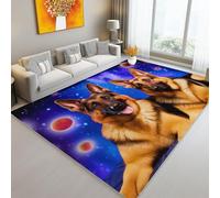 120 x 180 cm Camera Da Pranzo Antiscivolo Tappeti, Lavabile In Lavatrice Carpet Moderno Tappeto - Astratto Animali Cani Da Pastore Galassie Viola Pelo Corto Sala Rug