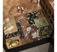 120 x 180 cm Tappeto Orientali Per Ingresso, Zerbino Lavabile Per Interno, Retro Antiscivolo, Resistente Alle Macchie, Tappeti Floreale A Pelo Corto Per Soggiorno, Camera Da Letto, Sala Da Pranzo