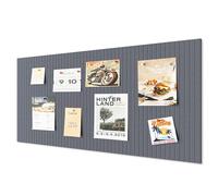 120 x 80 cm Bacheca per annunci, tavoletta di spilli decorativa in feltro, tavoletta di visualizzazione pieghevole spessa 0,9 cm con nastro autoadesivo per muro di ufficio a casa - grigio scuro