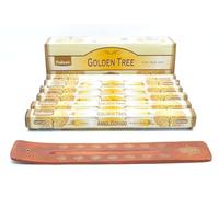 120 x bastoncini di incenso esotici con supporto in legno, confezione da 6 scatole. albero d'oro, Soldi fortunati attrae Contanti lotteria Fortuna. Bastoni di Joss Fragranza