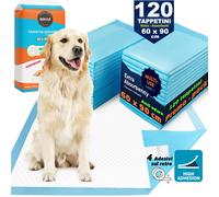 120 x Traversine per Cani tappetini igienici con adesivi Super assorbenti 60x90