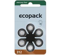 120 x Varta ecopack mis. 312 batterie per apparecchi acustici marrone PR41 bl...