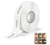 1200 etichette per congelamento, 25 x 50 mm, etichette rimovibili, autoadesive, impermeabili, da cucina, per contenitori alimentari, barattoli di marmellata