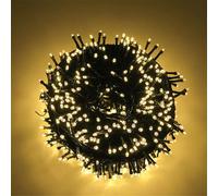 1200 Luci LED bianco caldo catena luminosa lunga 65 metri Mini Lucciole per l'al