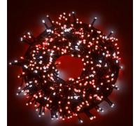 1200 Luci LED bianco freddo e rossa catena luminosa lunga 65 metri Mini Lucciole
