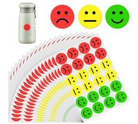 1200 Pcs Adesivi Faccina Sorridente, Adesivi Bambini,Stickers Bambini,Stickers Emozioni Rosso, Giallo, Verde Rotondi,Adatto Per La Decorazione Del Regalo Di Natale Del Compleanno Dei Bambini,2.5cm
