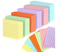 1200 PCS Flashcards A8 A Righe Colorate, Cartoncini per Vocabolario e Studio, il cofanetto delle flashcards per scuola e Ufficio, cartoncini per Appunti, bigliettini, post it colorati Colorati