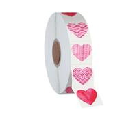 1200 pezzi adesivi a forma di cuore, 12 disegni etichette autoadesive con linea di perforazione in rotolo, da utilizzare per San Valentino, grafici premio, unità di sangue, segnalibri (1.9cm ciascuno)