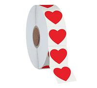 1200 pezzi di etichette adesive a cuore rosso, da utilizzare per San Valentino, classifiche dei premi, unità di sangue, studi medici, insegnanti, segnalibri (2.5 cm di diametro)