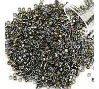 1200 pezzi/lotto perline di semi metalliche uniformi da 2 mm color oro argento perline di semi di vetro ciondoli fai da te artigianato creazione di gioielli accessori-PZ720-2mm 1200 pezzi-bottiglia