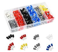 1200 Pezzi Puntalini Elettrici a Crimpare, Puntalini Elettrici Doppia, Puntalini a Crimpare, Terminali a Capicorda 0,5-10mm², Capicorda Elettrici per Cavi Elettrici