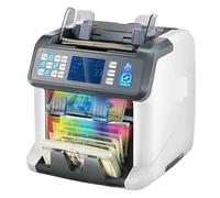 1200 Pz/Min Contatore Di Denaro Registratore Cassa Aziendale Rilevatore Banconote Contraffatte 2 CIS/UV/IR/DD/SN Funzione Banca Negozio Conteggio Veloce